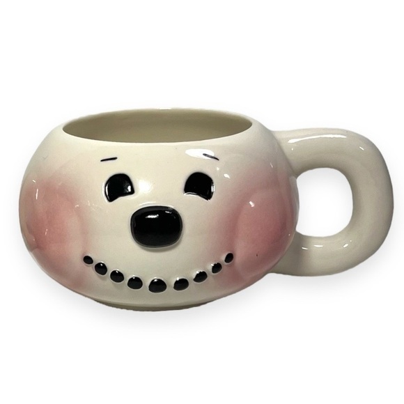 Vintage Snowman Face Mug Coffee Cocoa Cups Stacking Set of 2 Figis Inc 2000 - Picture 11 of 12